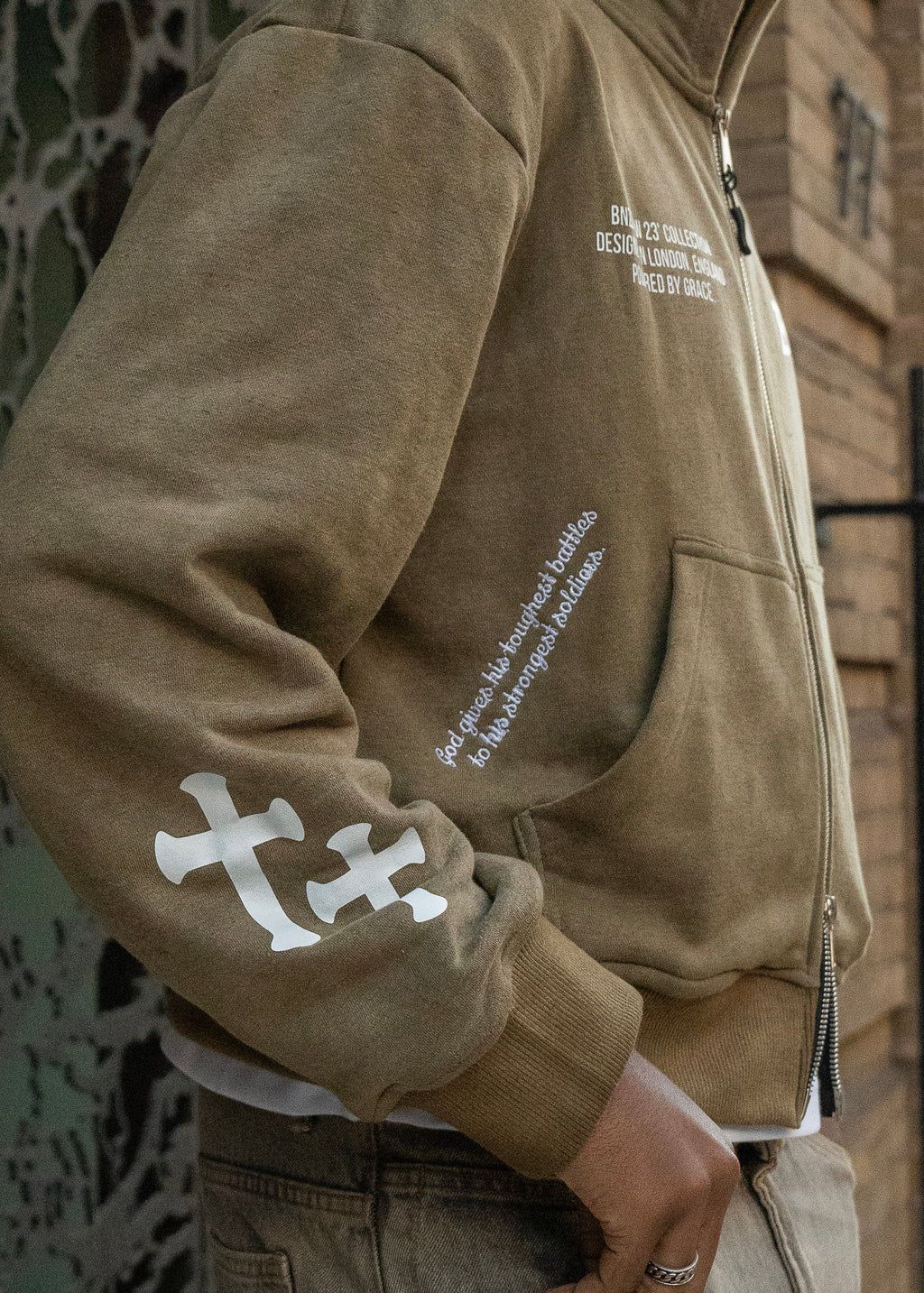 "GOD'S MASTERPIECE" Zip Hoodie - Pistachio