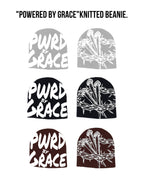 “PWRD BY GRACE” Satin Lined Mohair Beanie