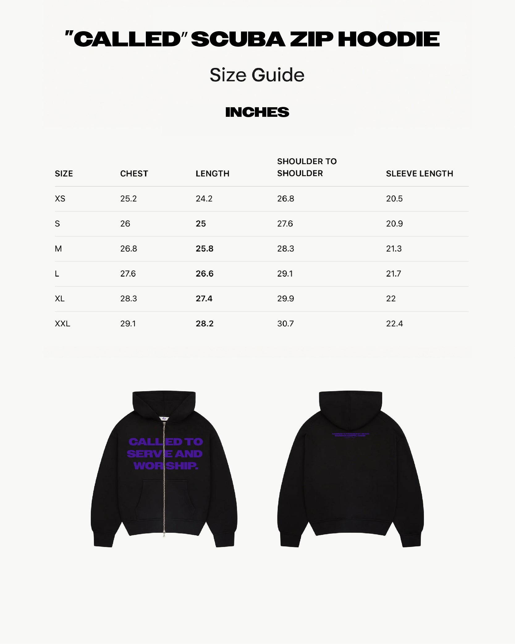 The “Called” Zip Scuba Hoodie - Black/Purple