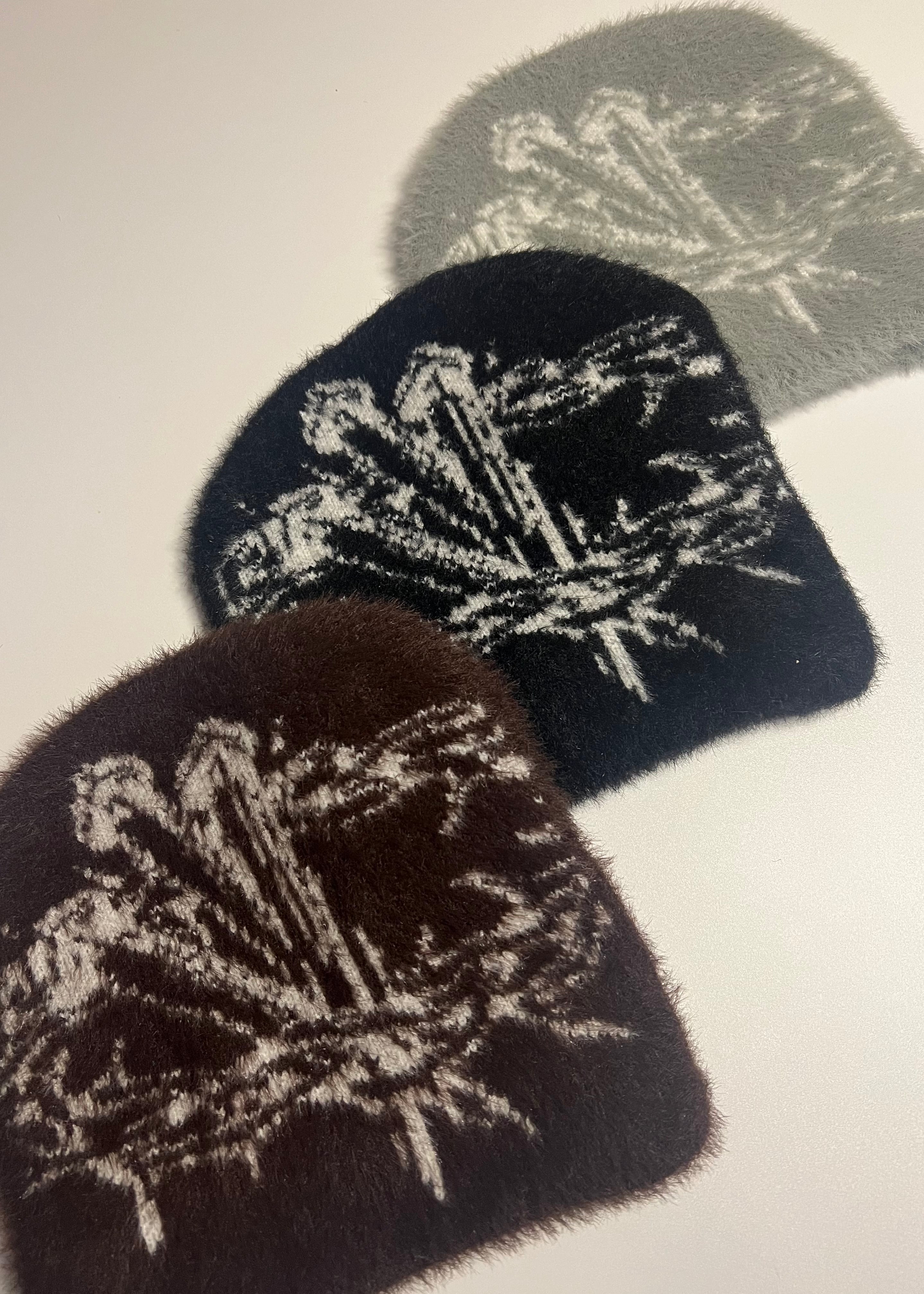 “PWRD BY GRACE” Satin Lined Mohair Beanie