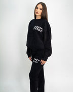 Logo Knitted Tracksuit - Black