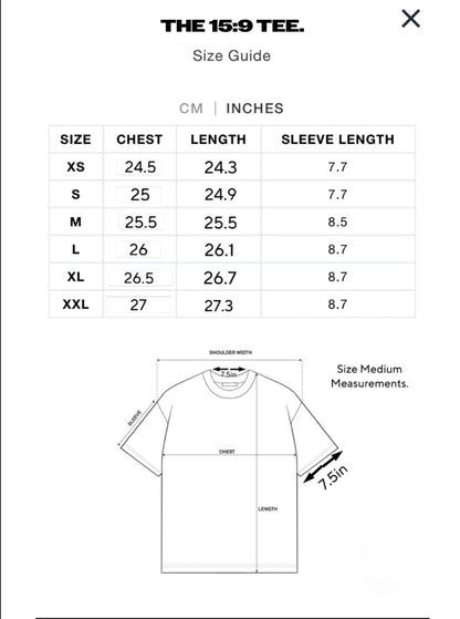 The 15:9 Tee in off-white. (Preorder)