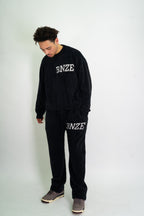 Logo Knitted Tracksuit - Black