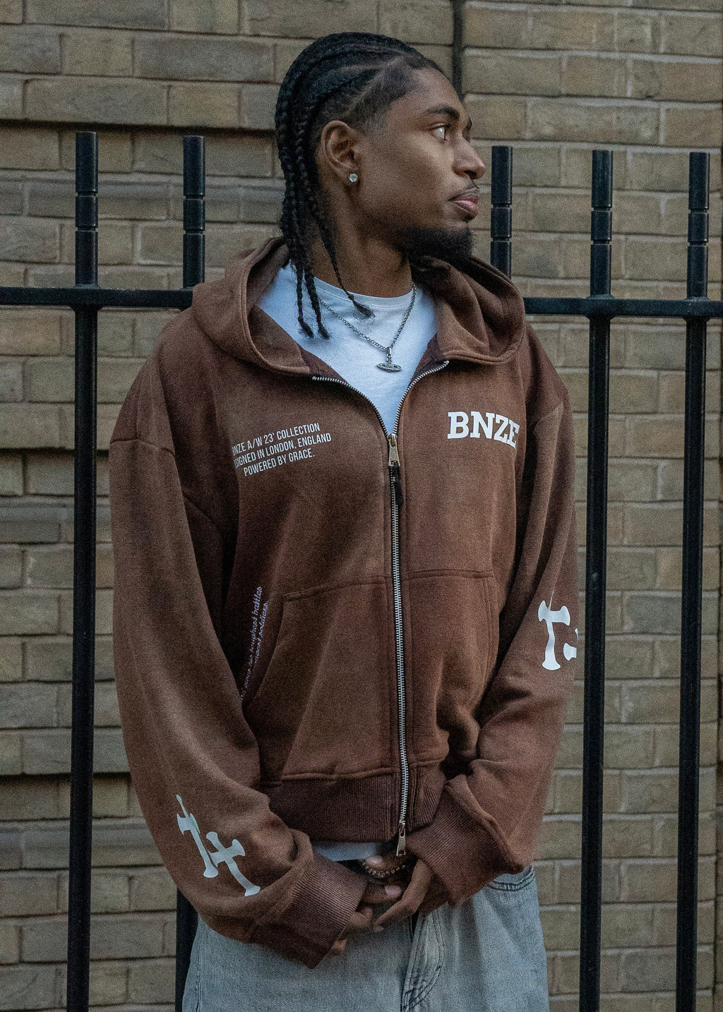 "GOD'S MASTERPIECE" Zip Hoodie - Mocha