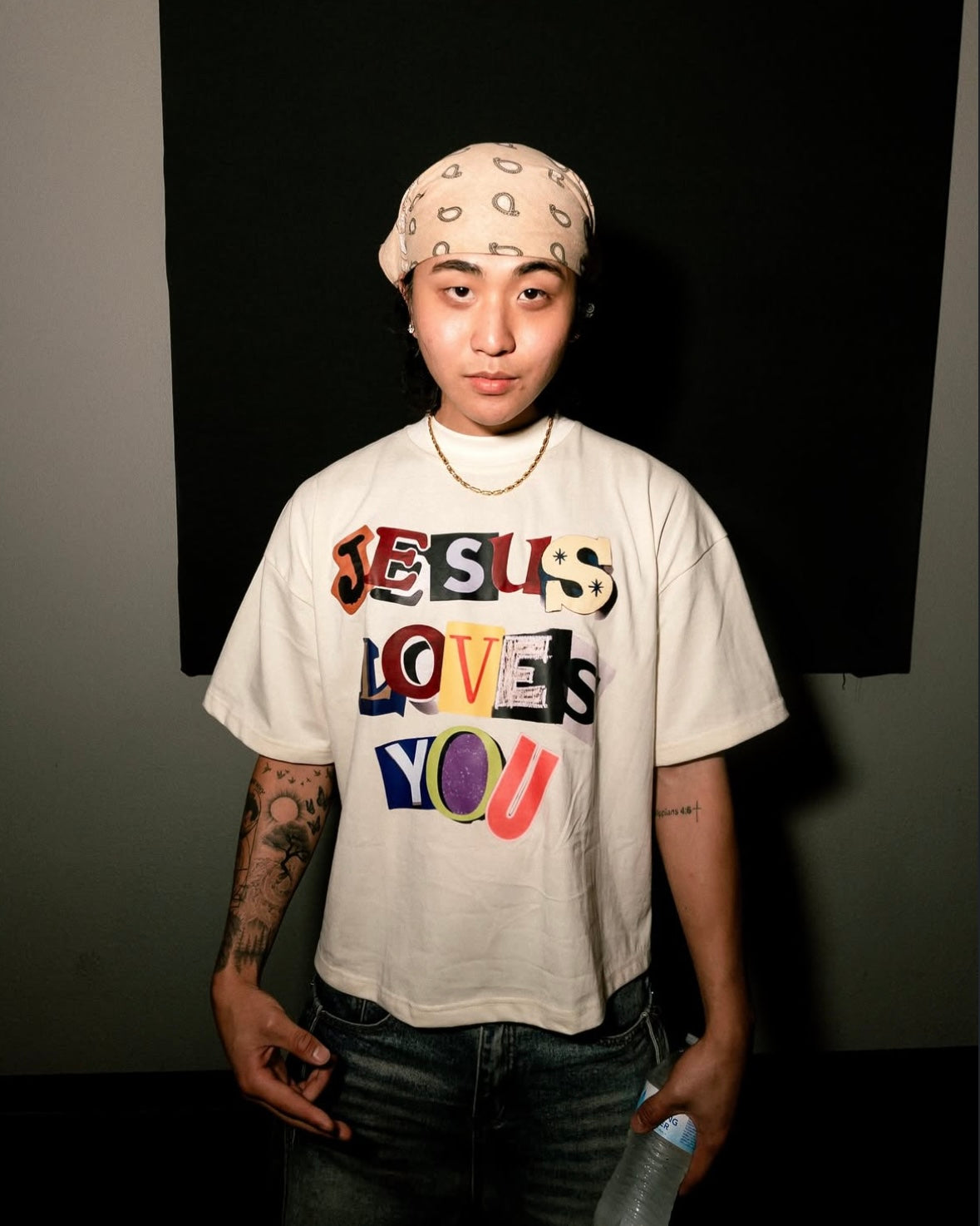 The 15:9 Tee in off-white.