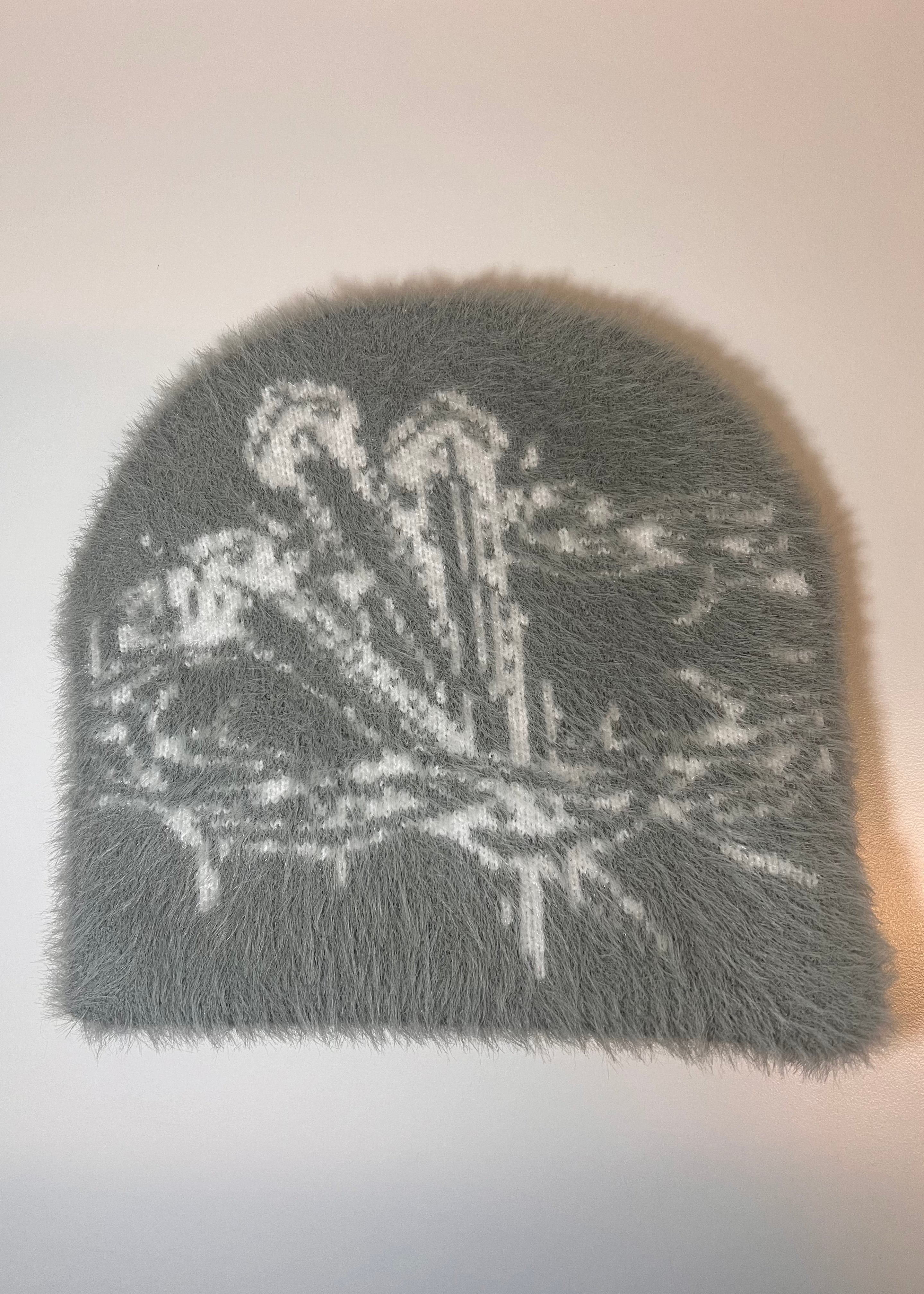 “PWRD BY GRACE” Satin Lined Mohair Beanie