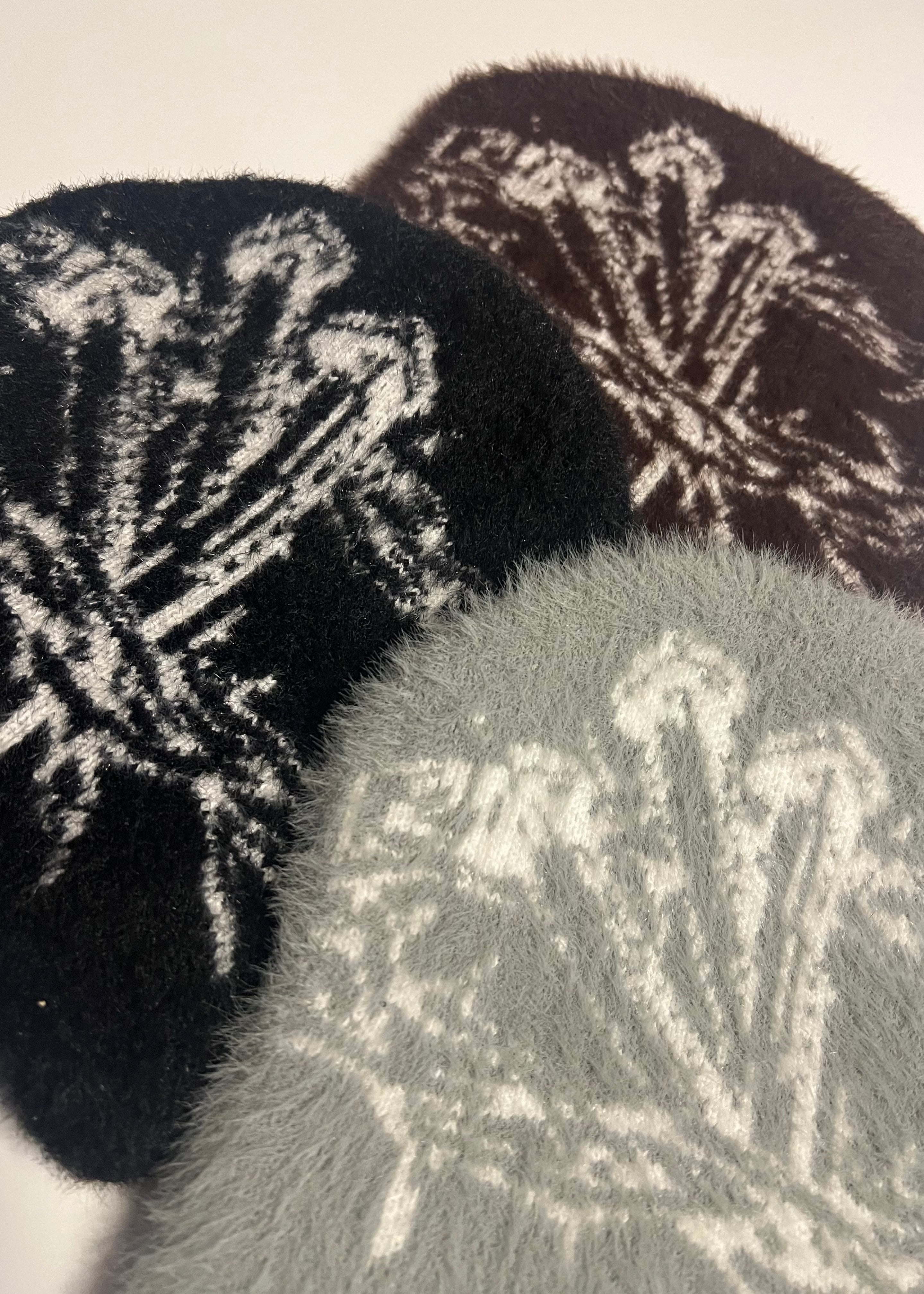 “PWRD BY GRACE” Satin Lined Mohair Beanie