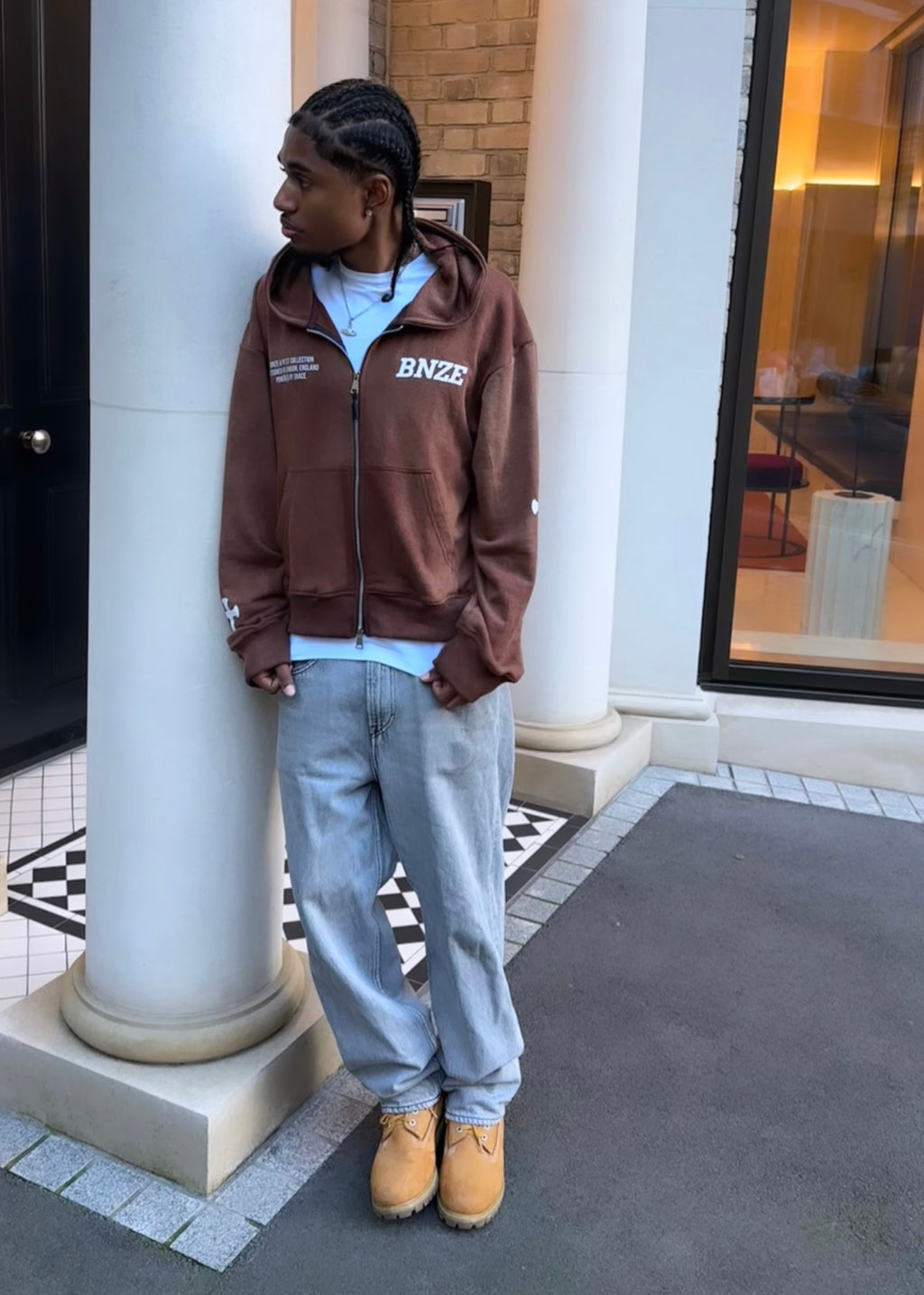"GOD'S MASTERPIECE" Zip Hoodie - Mocha