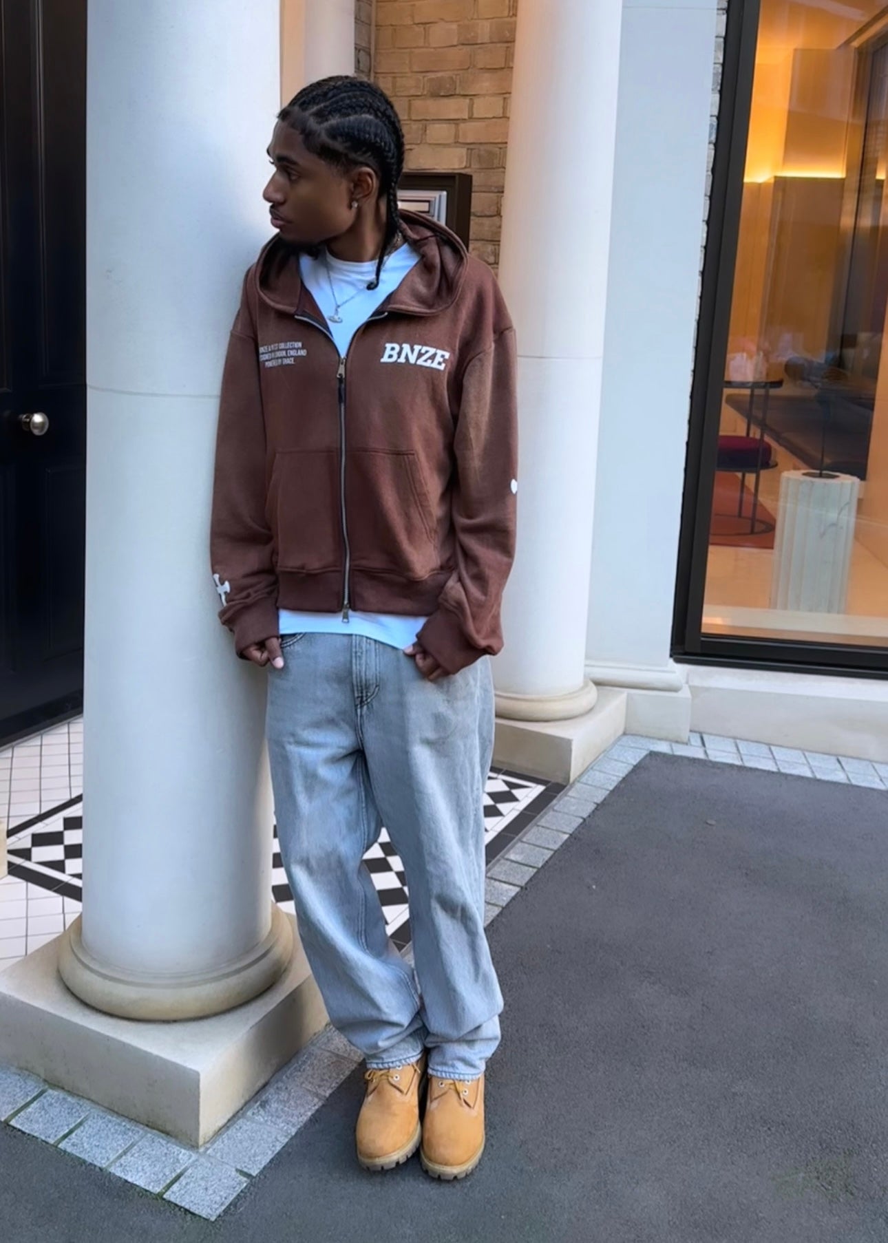 "GOD'S MASTERPIECE" Zip Hoodie - Mocha