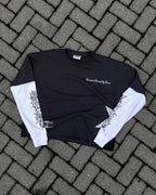 “All You Need”  - Waffle Sleeve Tee in Black/White (Unisex)