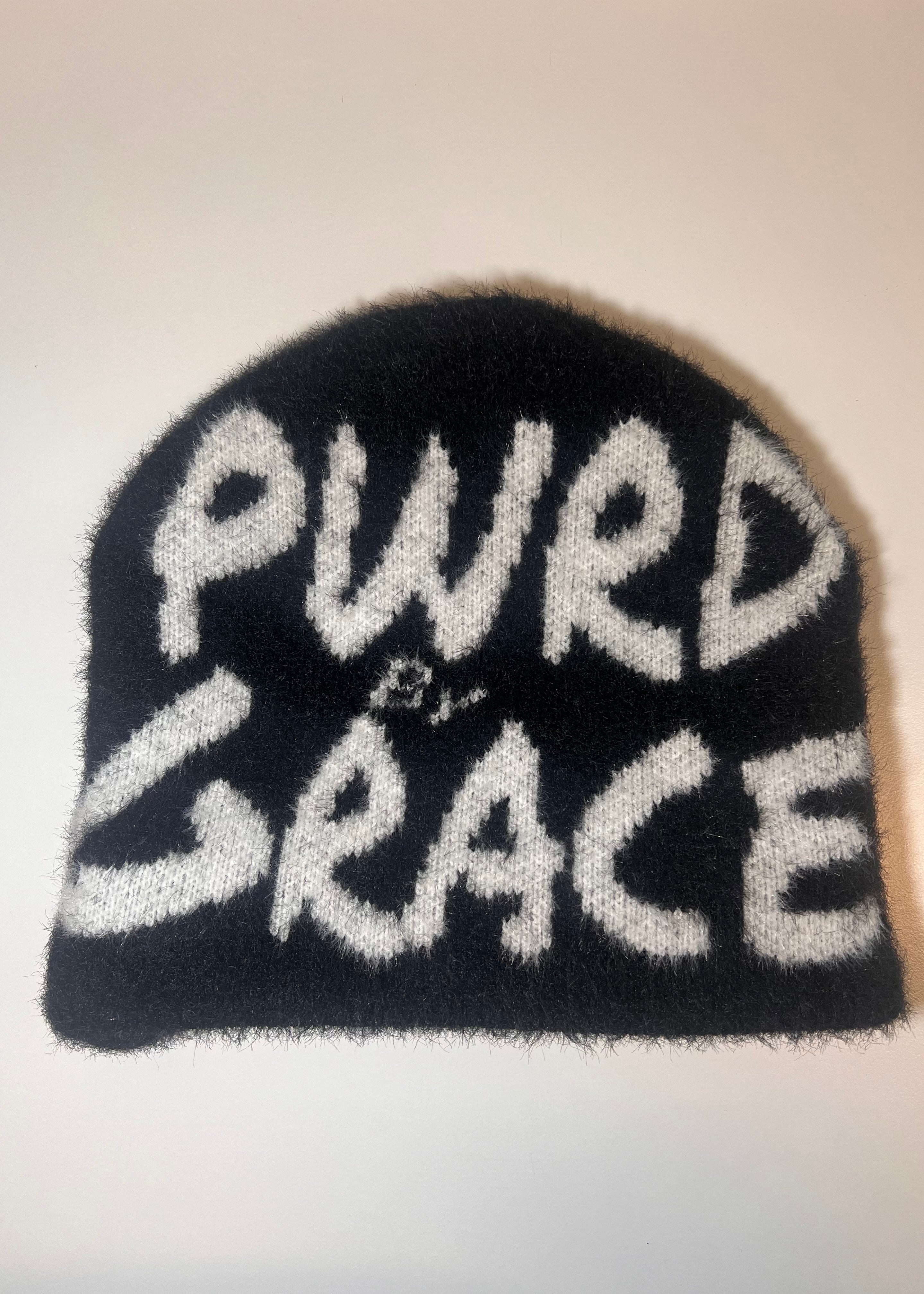 “PWRD BY GRACE” Satin Lined Mohair Beanie