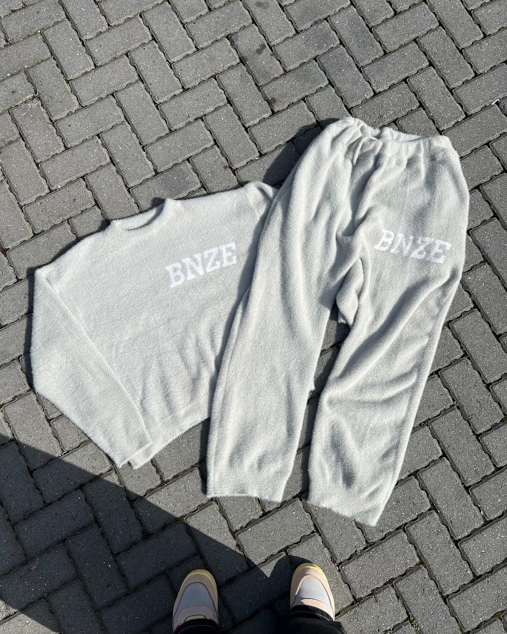 Logo Knitted Tracksuit - Grey