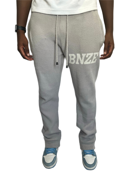 Knitted Flared Sweatpants (Grey)
