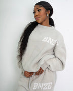 Logo Knitted Tracksuit - Grey