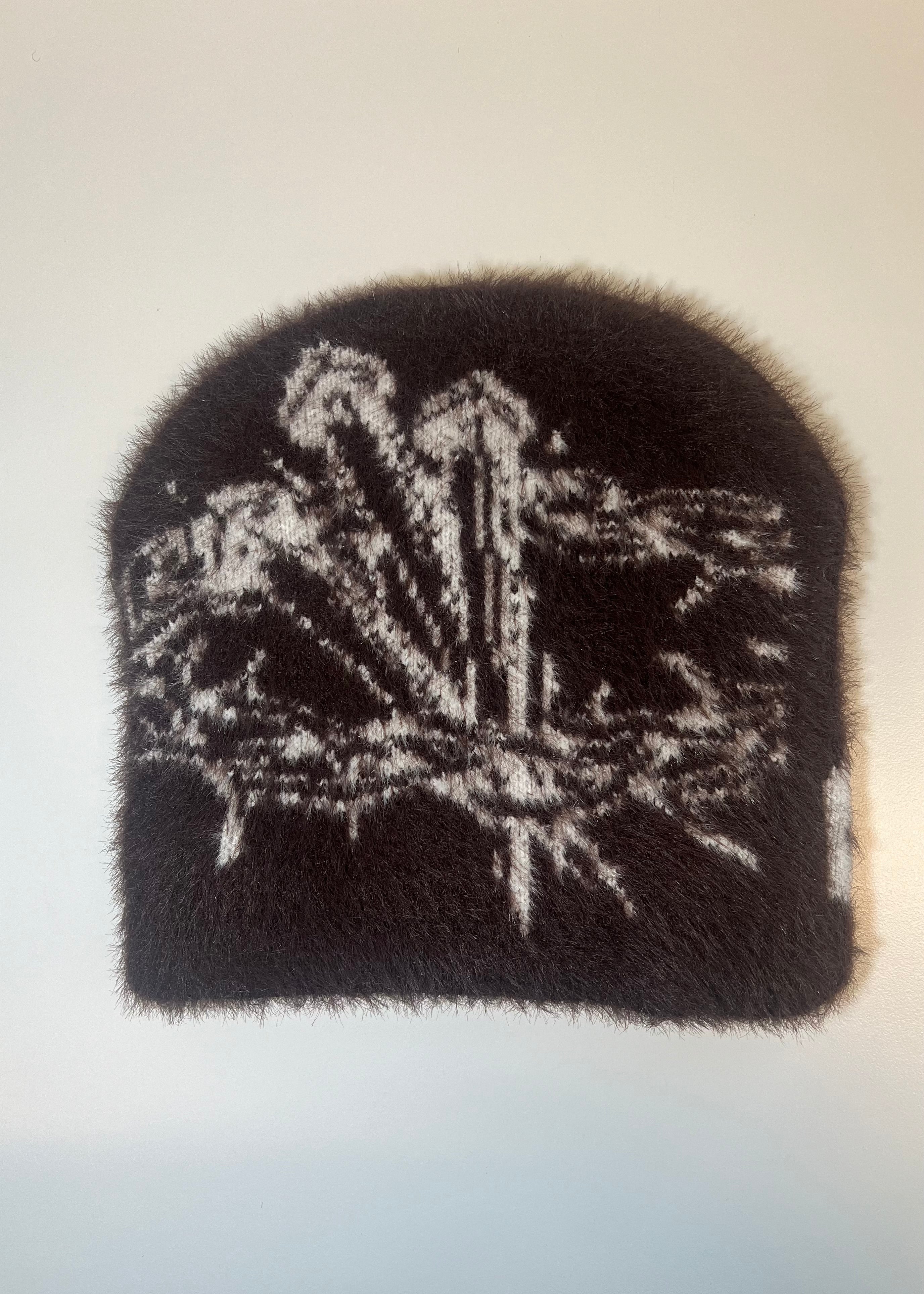 “PWRD BY GRACE” Satin Lined Mohair Beanie