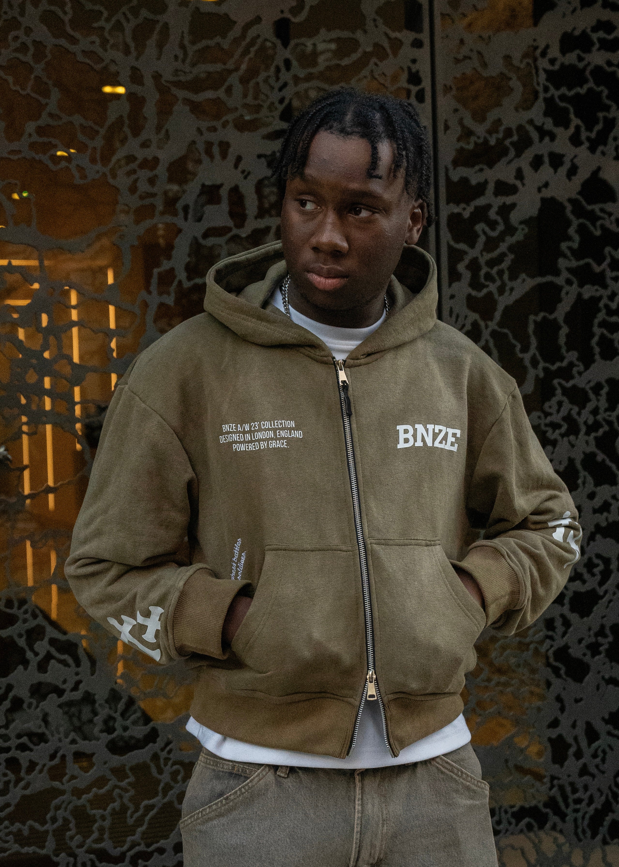 "GOD'S MASTERPIECE" Zip Hoodie - Pistachio