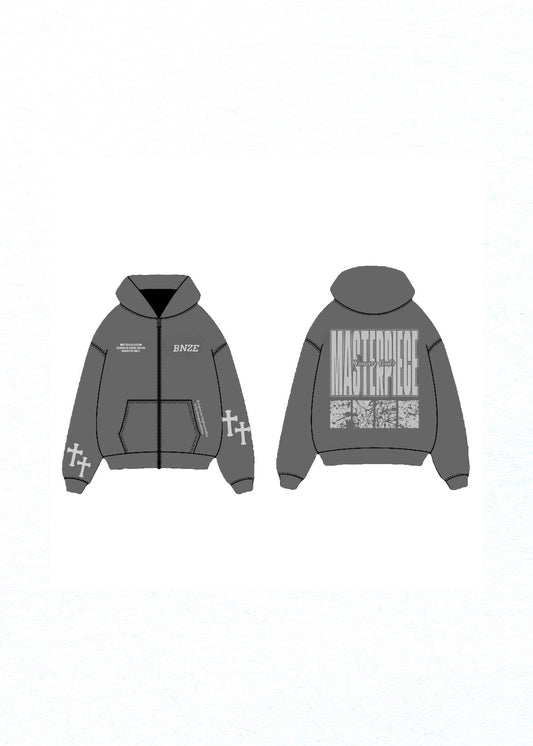 (SAMPLE) God’s Masterpiece Zip Hoodie - Slate