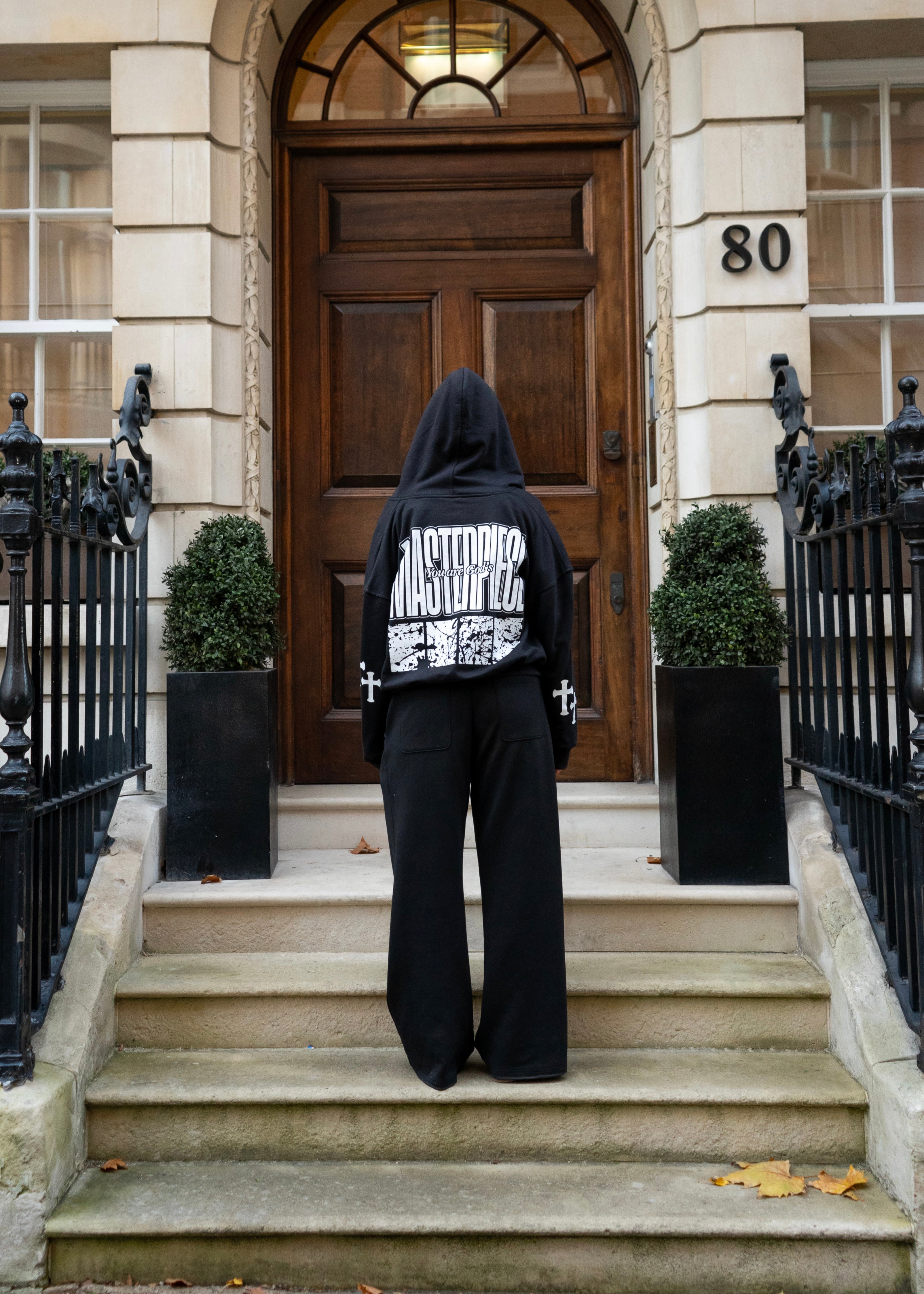 "GOD'S MASTERPIECE" Zip Hoodie - Caviar
