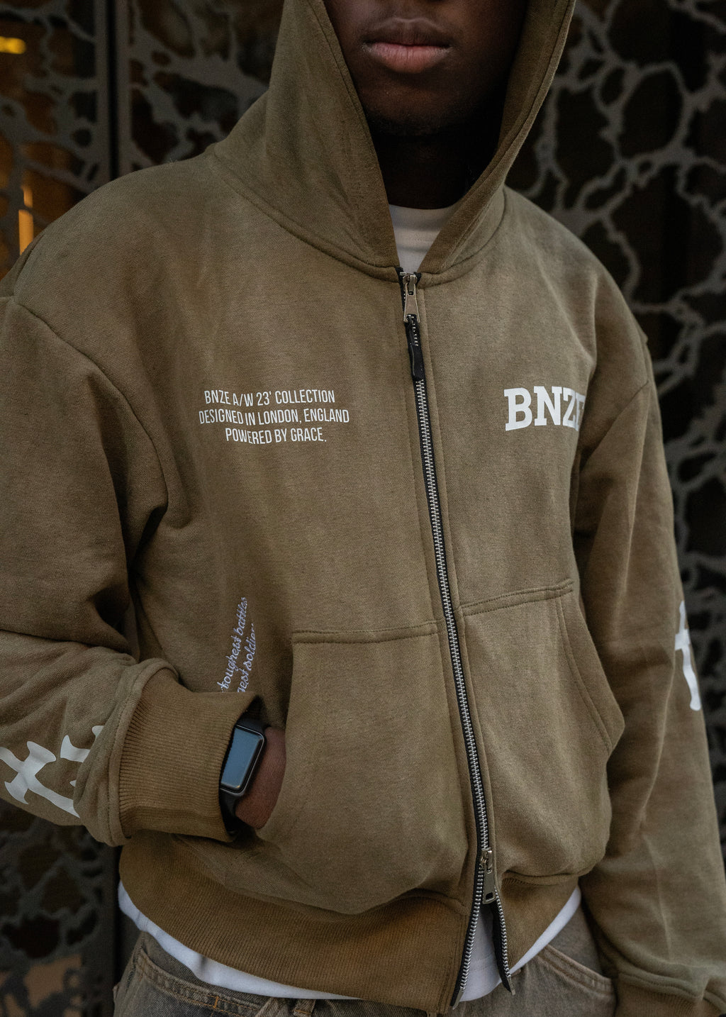 "GOD'S MASTERPIECE" Zip Hoodie - Pistachio