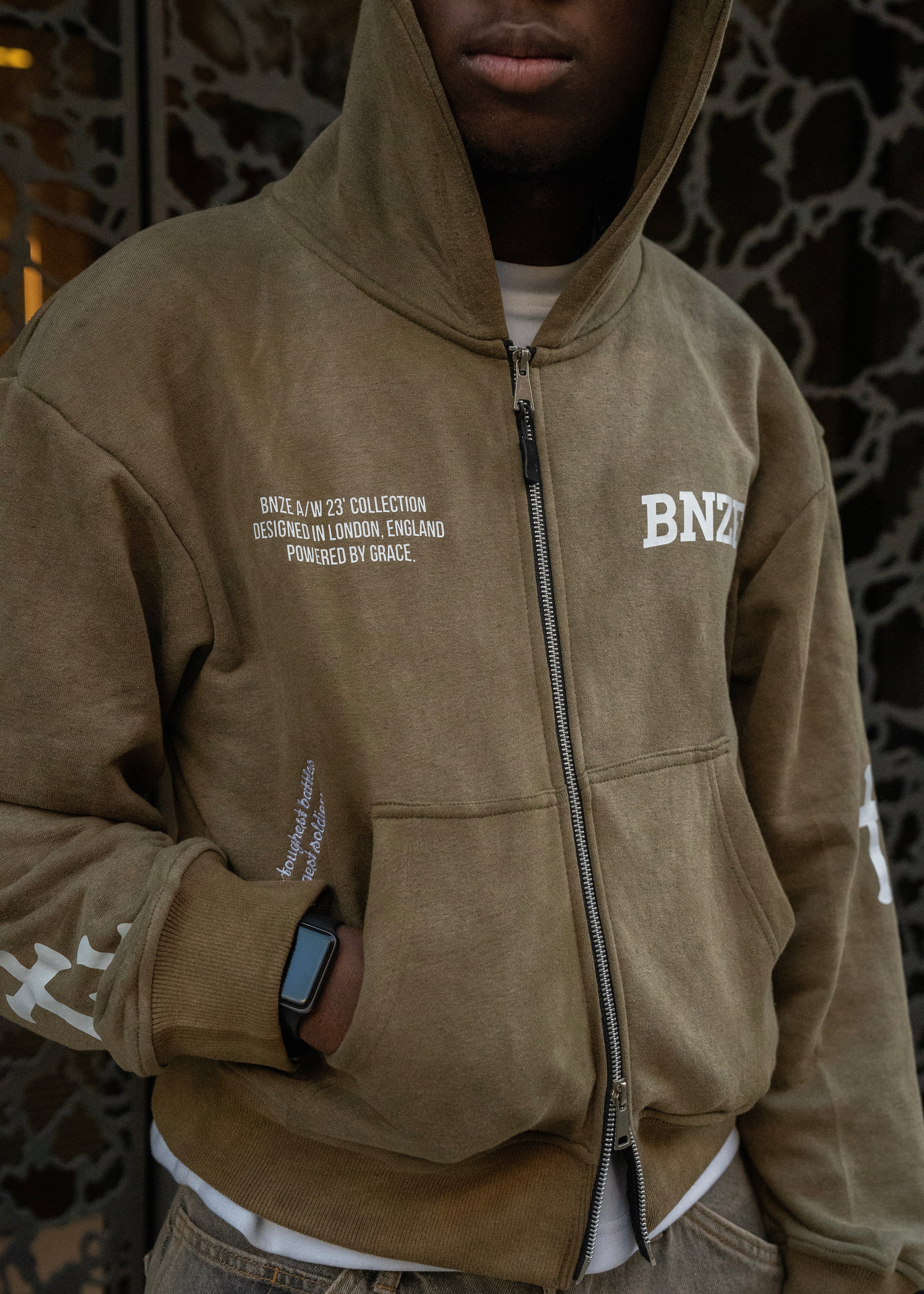 "GOD'S MASTERPIECE" Zip Hoodie - Pistachio