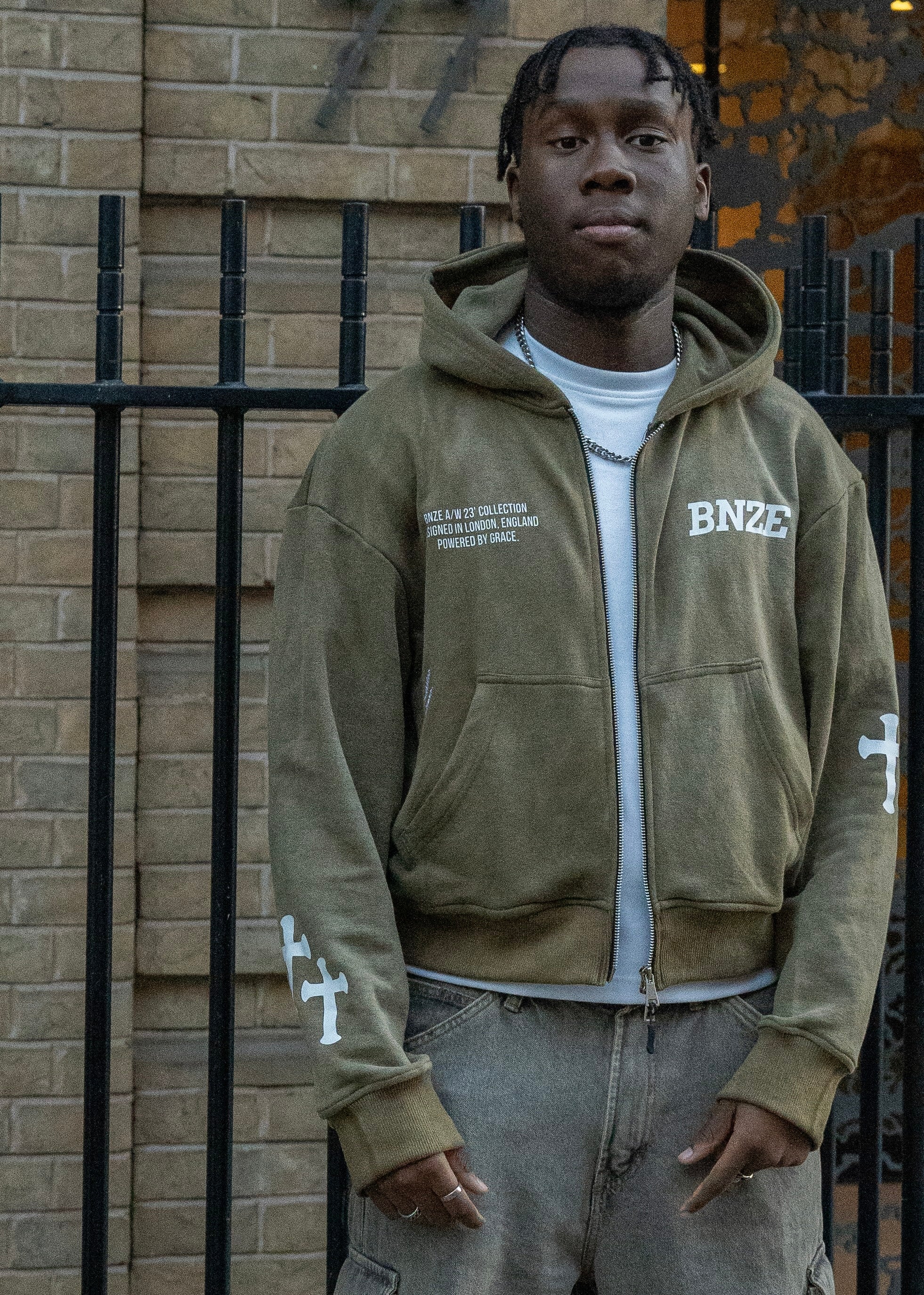 "GOD'S MASTERPIECE" Zip Hoodie - Pistachio