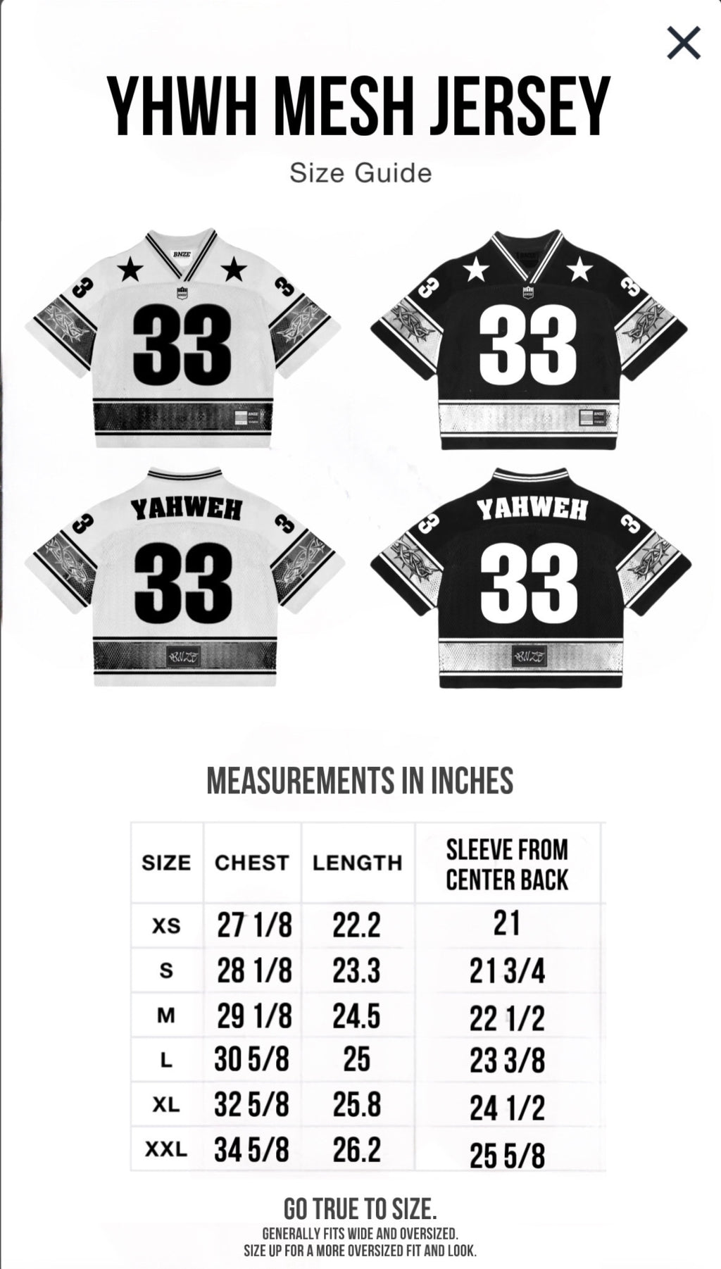 YHWH Mesh Jersey - Noir