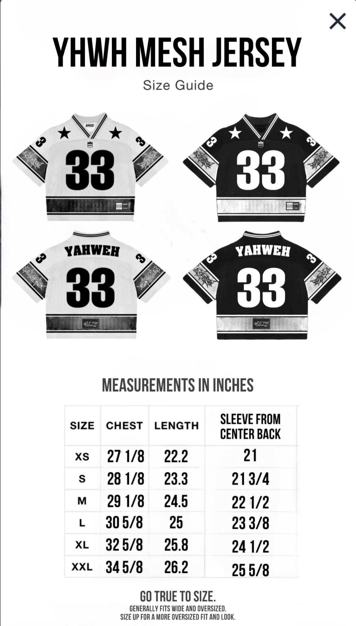 YHWH Mesh Jersey - Noir