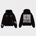 "GOD'S MASTERPIECE" Zip Hoodie - Caviar