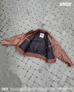 “Jesus Is Lord” (J.I.L) Vegan Leather Jacket in Cocoa Brown. (Only 100 made.)