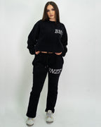 Logo Knitted Tracksuit - Black