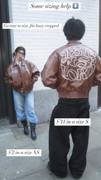 “Jesus Is Lord” (J.I.L) Vegan Leather Jacket in Cocoa Brown. (Only 100 made.)