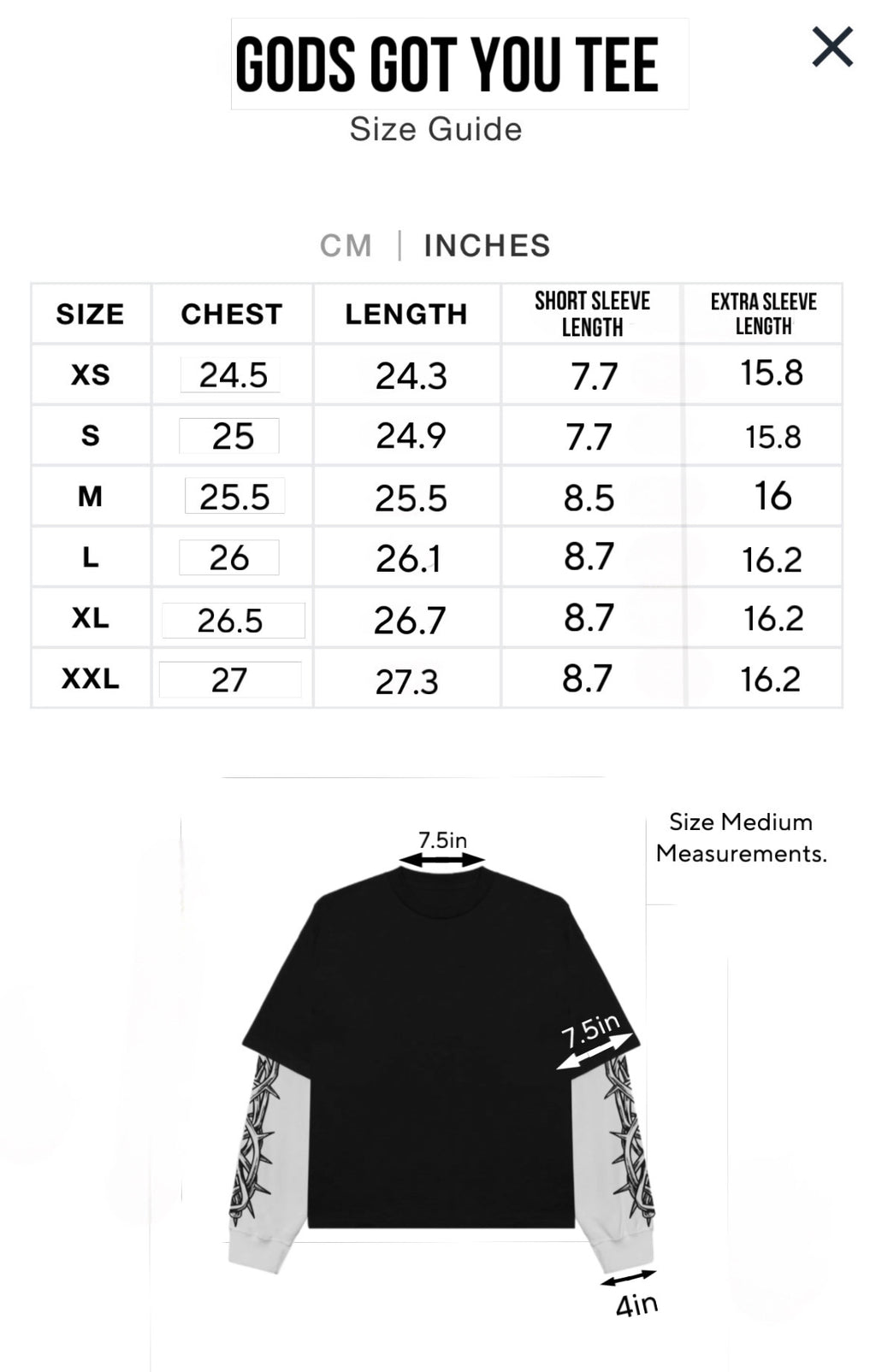 “All You Need”  - Waffle Sleeve Tee in Black/White (Unisex)