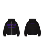 The “Called” Zip Scuba Hoodie - Black/Purple